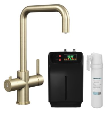 ELLSI ELISE BRUSHED BRASS FINISH 3 IN 1 INSTANT HOT WATER KITCHEN TAP with BOILER & FILTER, PDT-000213-51-52 *SPECIAL OFFER* ELLSI ELISE BRUSHED BRASS FINISH 3 IN 1 INSTANT HOT WATER KITCHEN TAP with BOILER & FILTER, PDT-000213-51-52 *SPECIAL OFFER*
